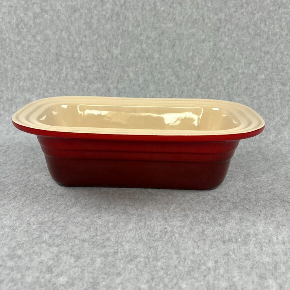 Le Creuset Rectangular Ceramic Casserole Baking Dish Baker 11x7 Red Stoneware - Picture 6 of 10